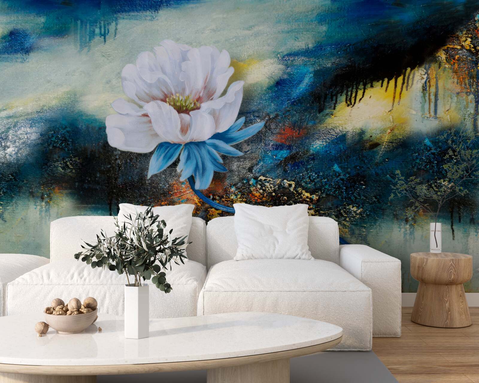 Fototapeta veľký biely kvet