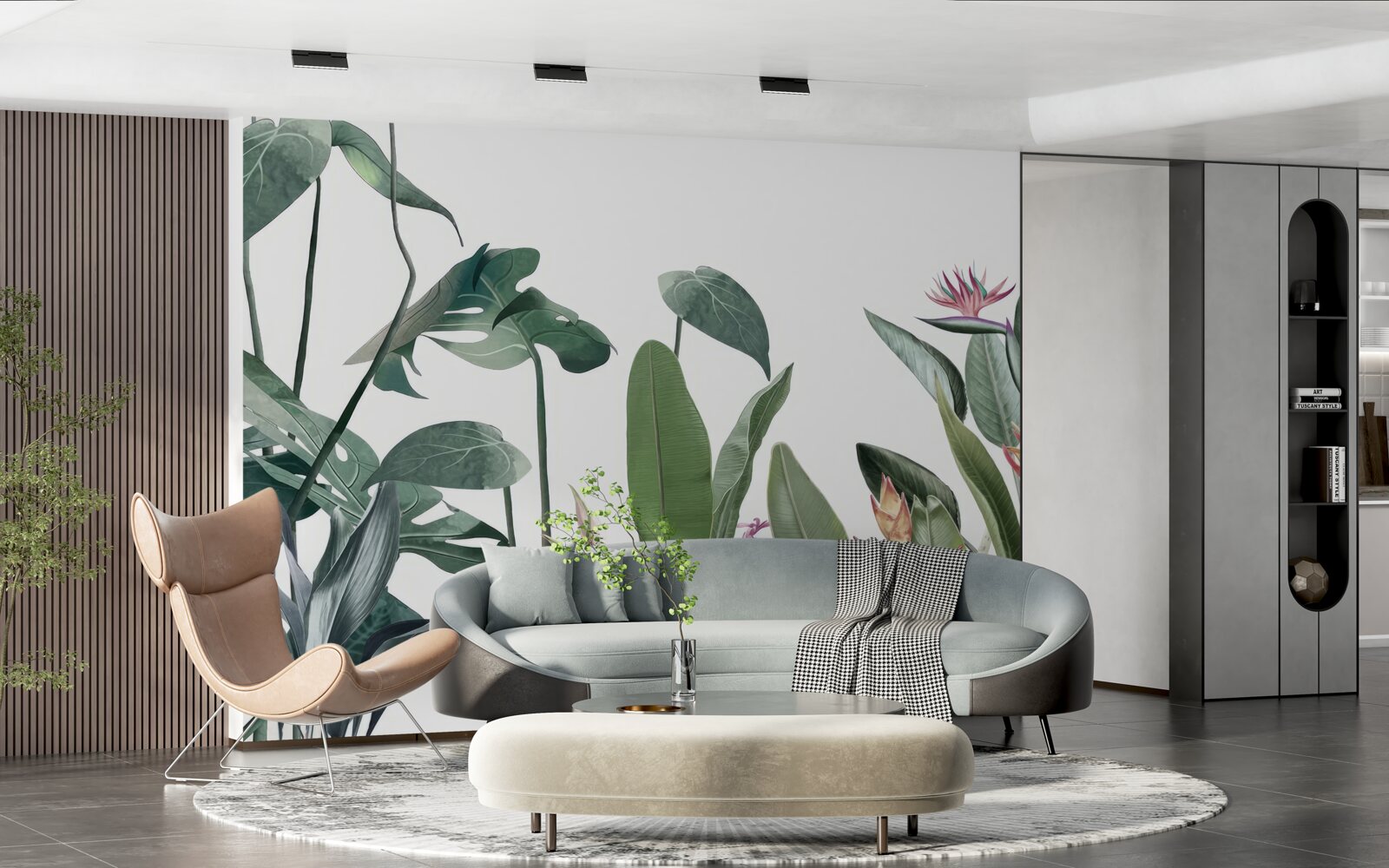 Fototapeta listy rôznych tropických rastlín