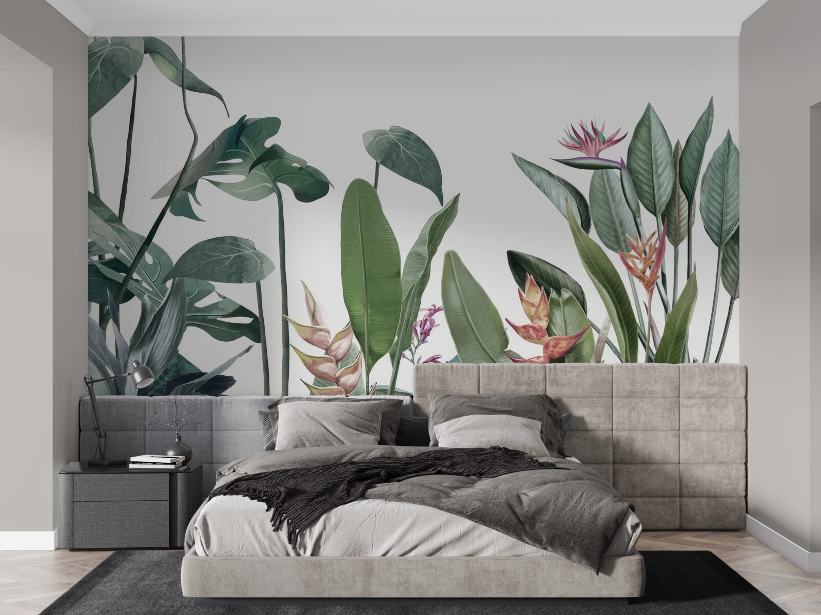 Fototapeta listy rôznych tropických rastlín