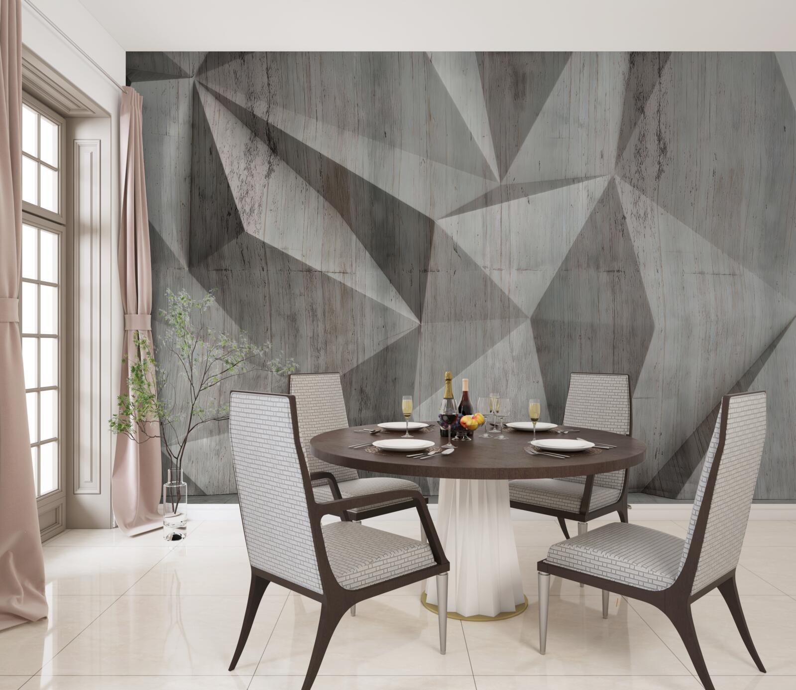 Fototapeta povrch s konvexnými geometrickými tvarmi