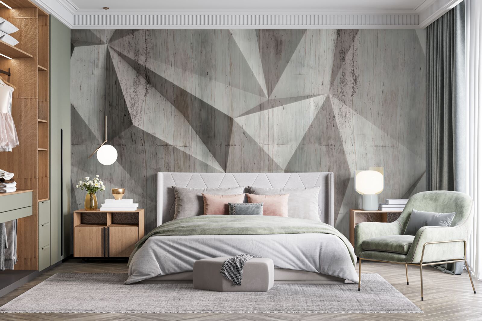 Fototapeta povrch s konvexnými geometrickými tvarmi