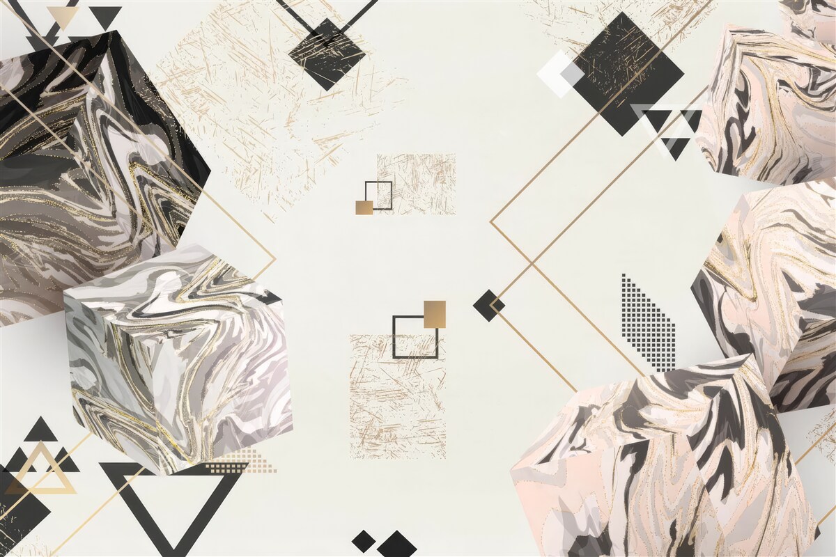 Fototapeta pruhované kocky s 3D efektom