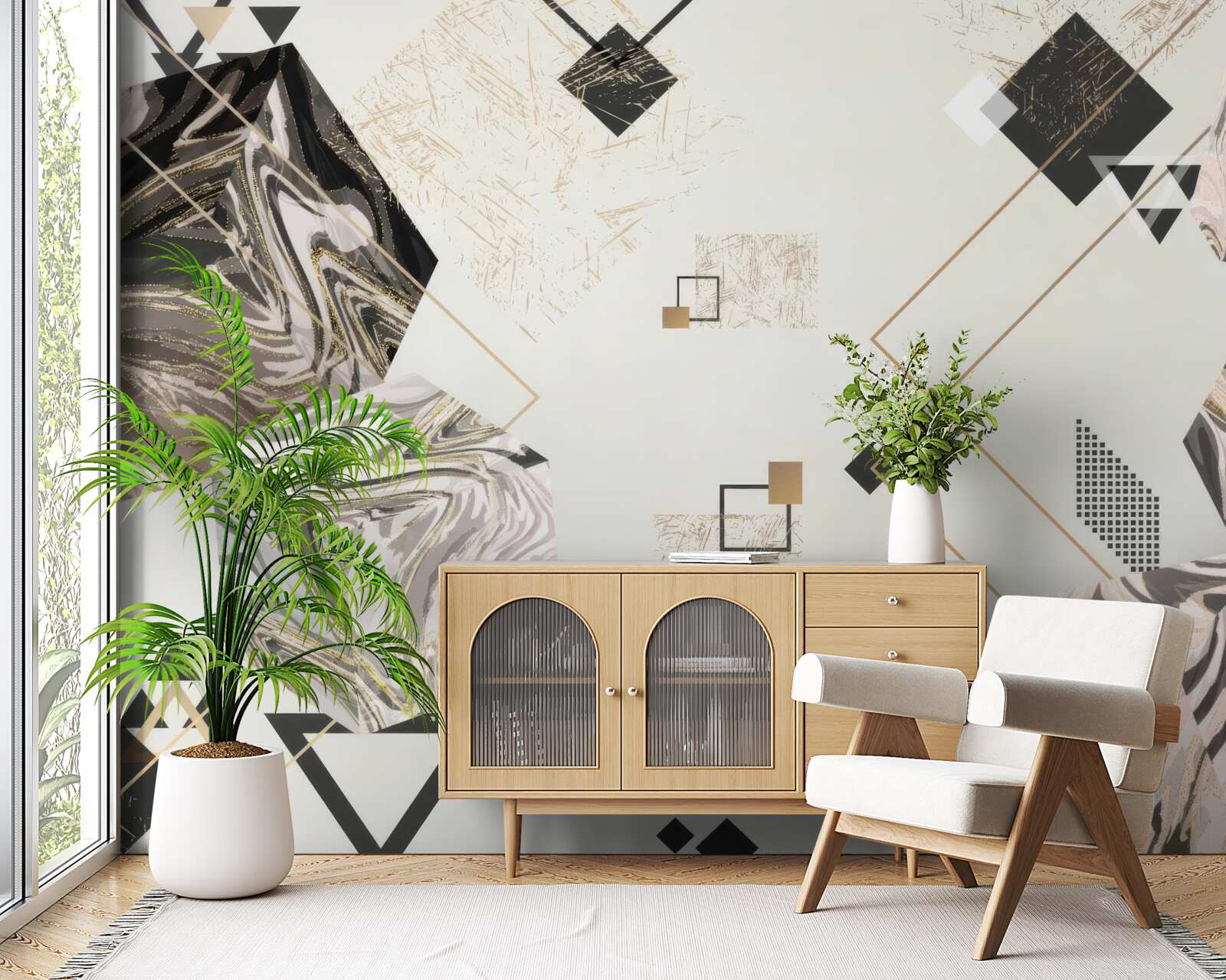 Fototapeta pruhované kocky s 3D efektom