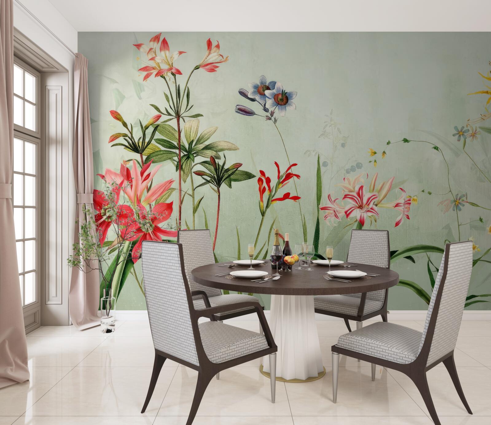 Fototapeta hmla zahalila kvety