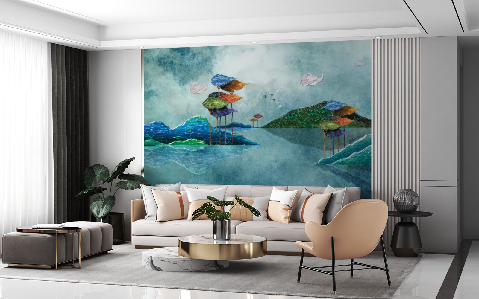 Fototapeta ostrov zobrazený na obraze