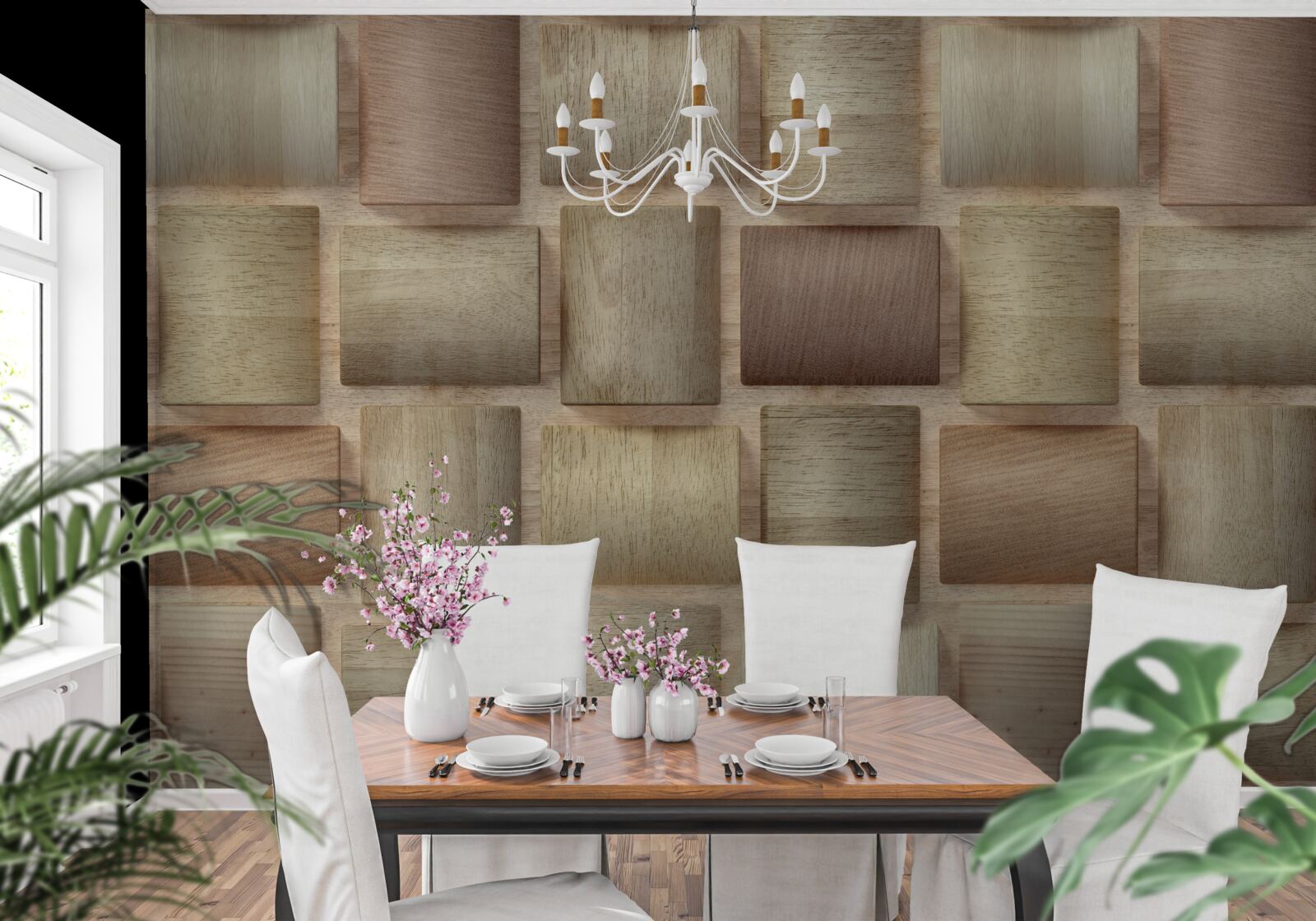 Fototapeta obdĺžniky s objemom v rôznych farbách