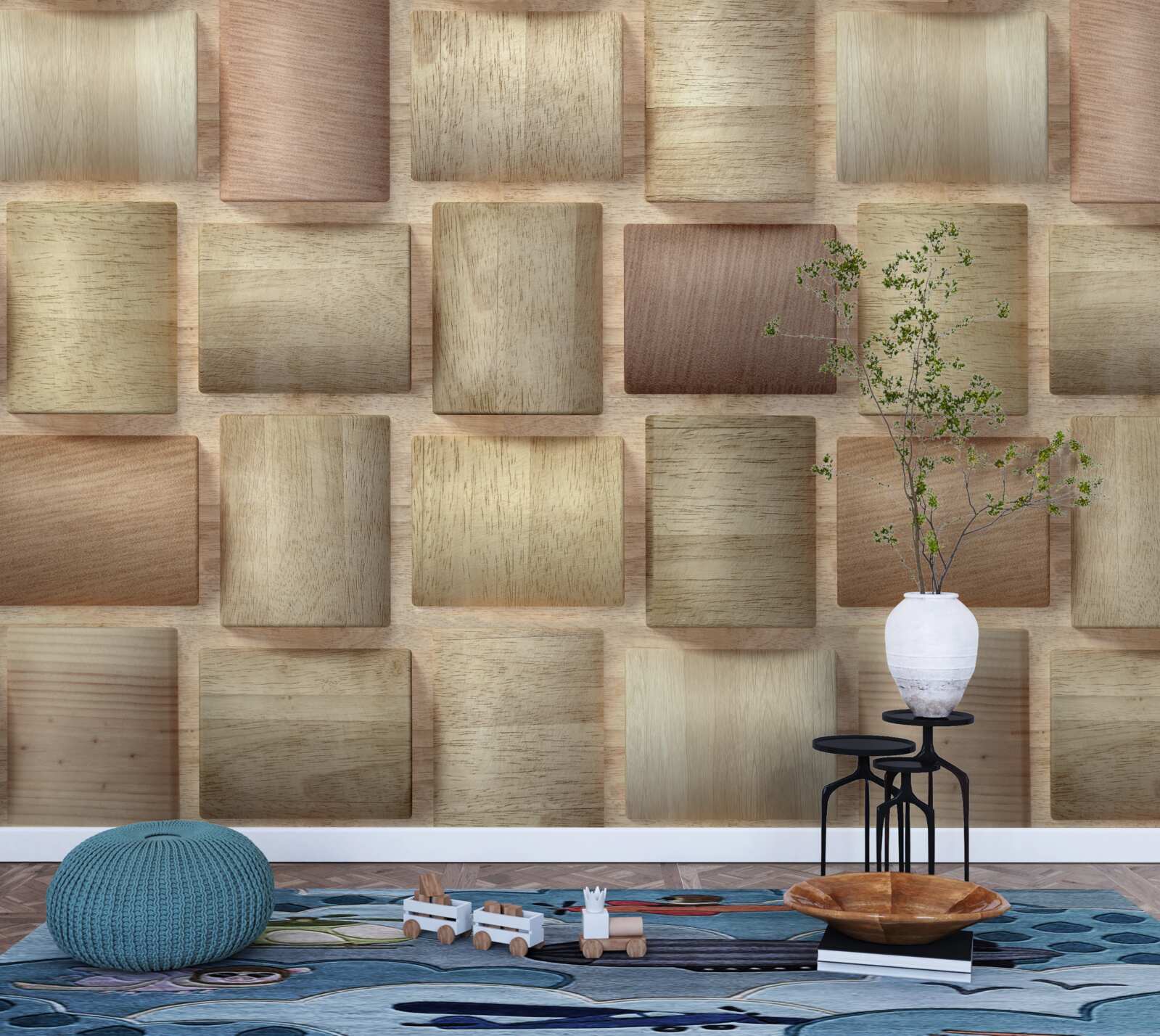 Fototapeta obdĺžniky s objemom v rôznych farbách