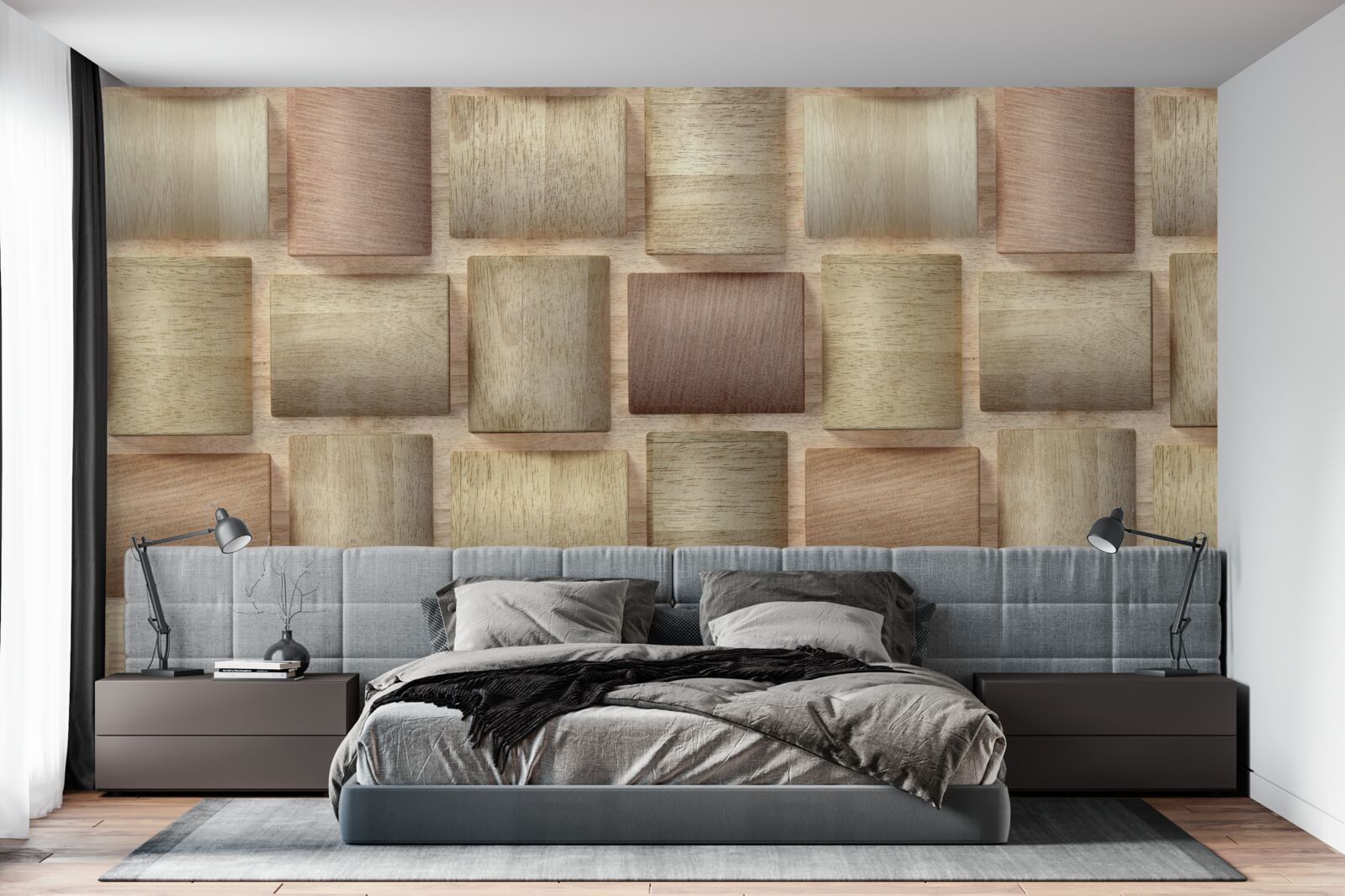 Fototapeta obdĺžniky s objemom v rôznych farbách