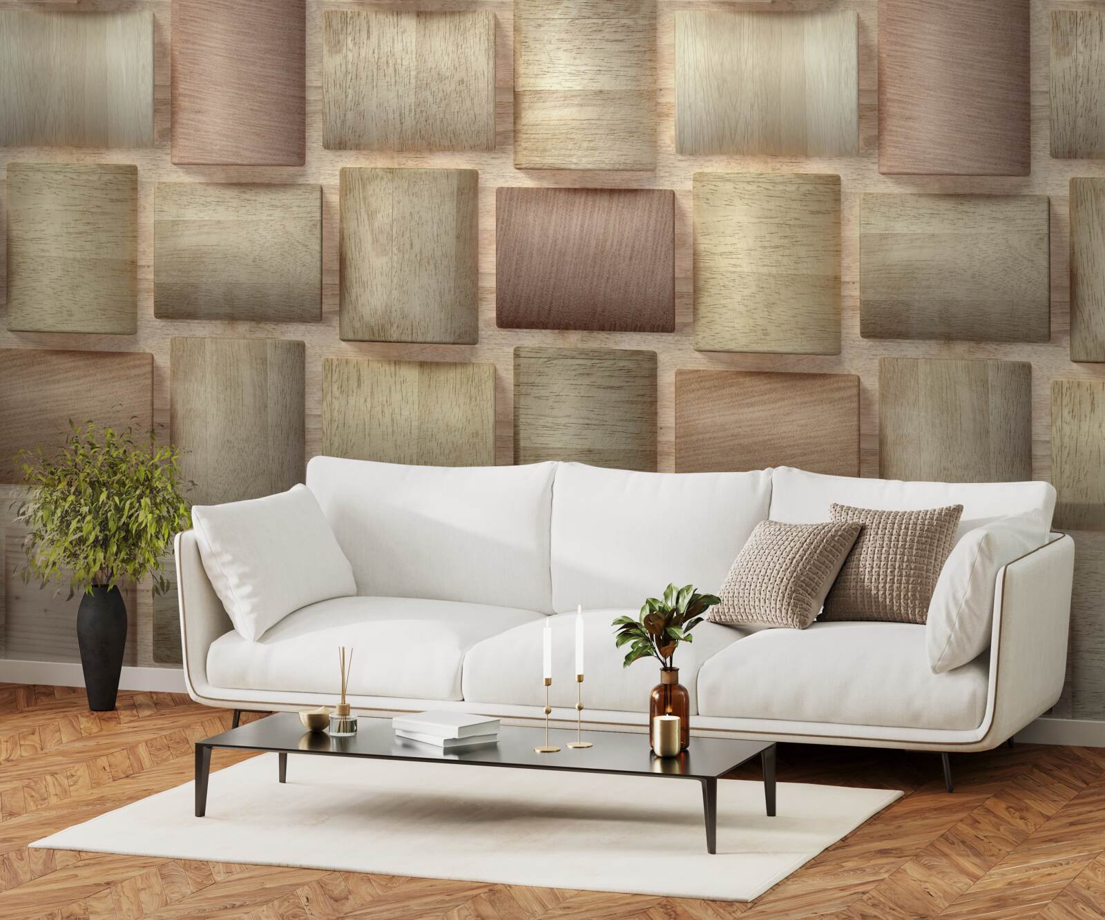 Fototapeta obdĺžniky s objemom v rôznych farbách