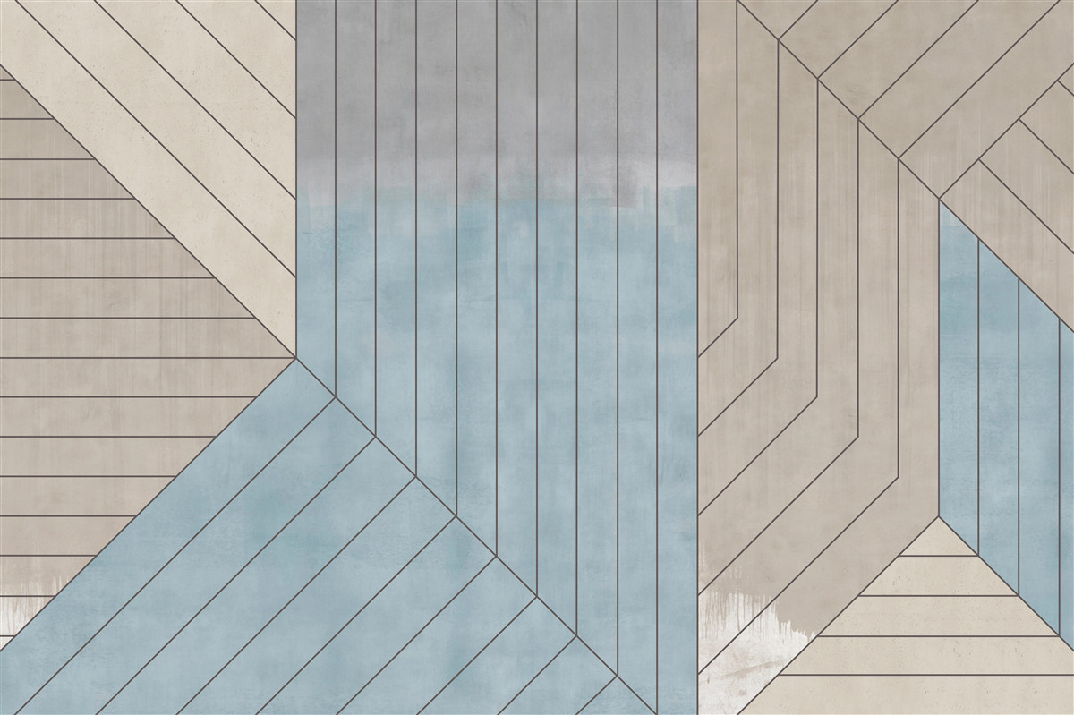 Fototapeta modrasté a rozmazané čiary