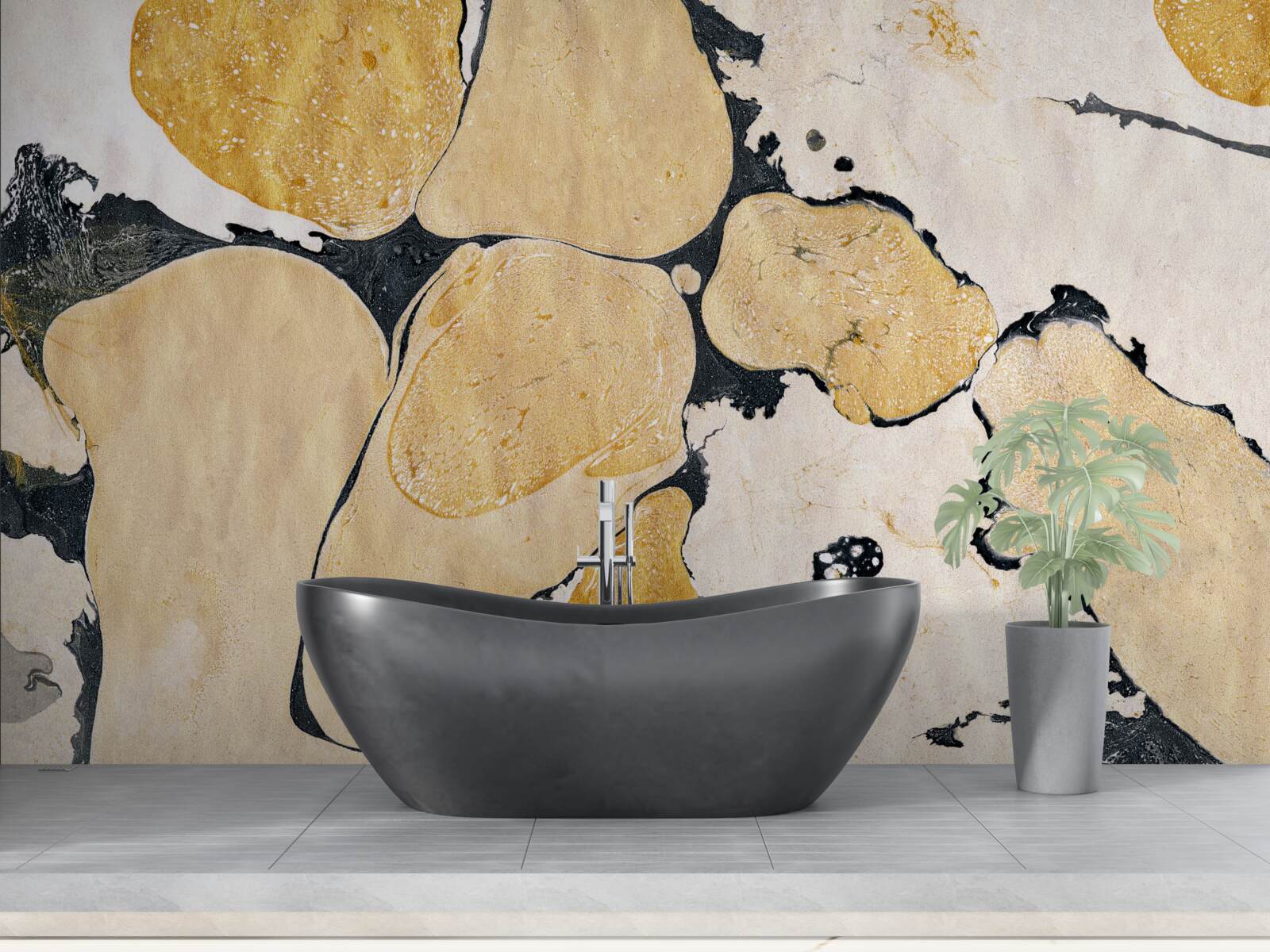 Fototapeta škvrny v bielej, čiernej a hnedej farbe