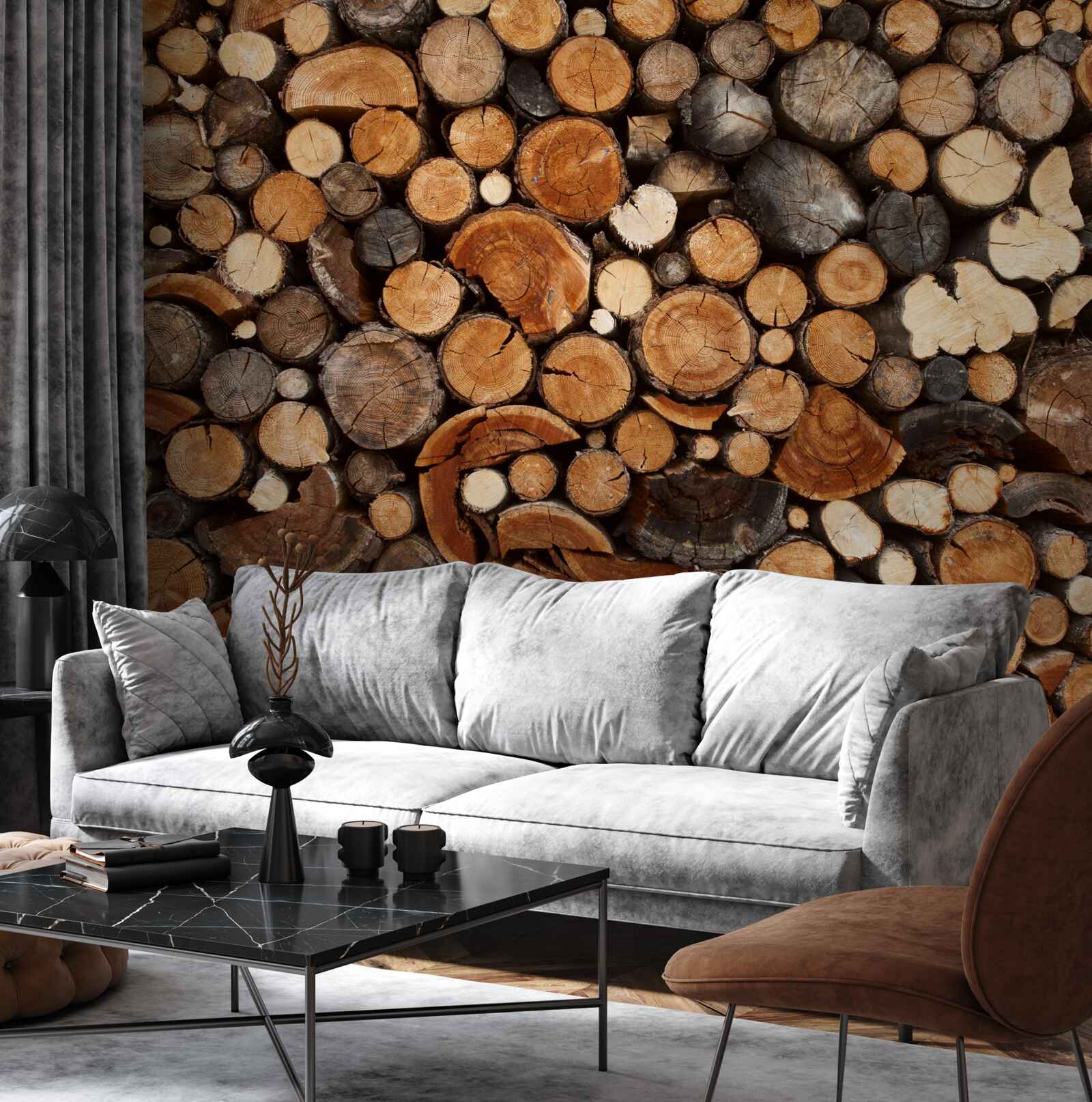 Fototapeta rôzne drevené polená