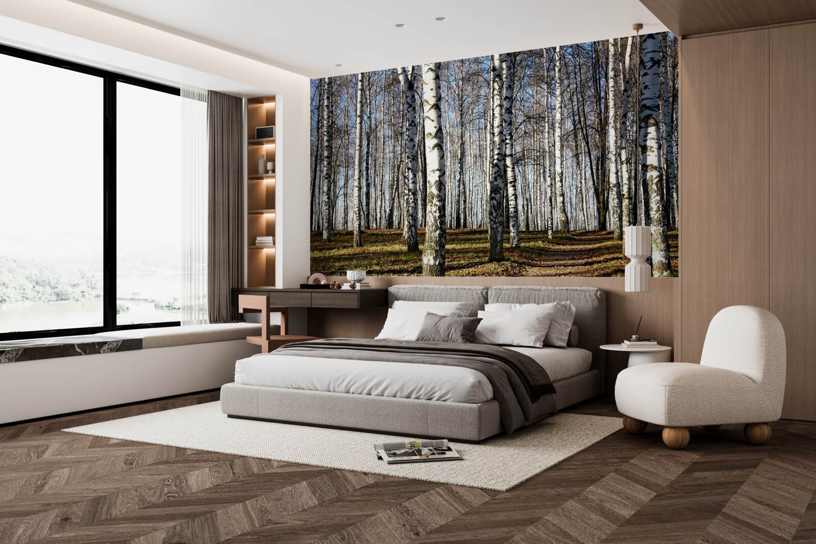 Fototapeta listy padali zo stromov