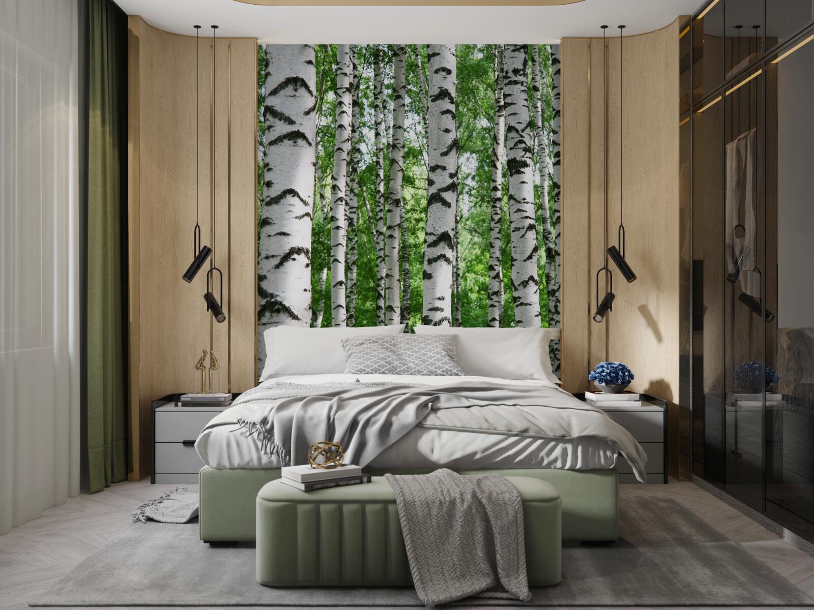 Fototapeta rady štíhlych briez