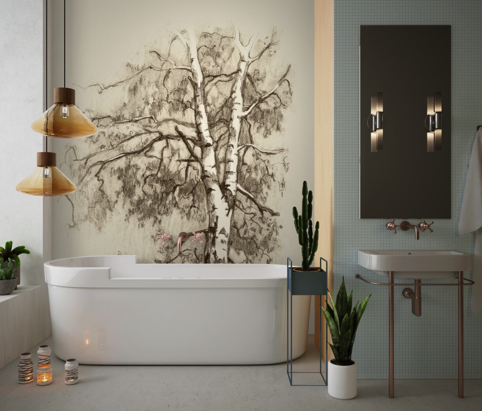 Fototapeta breza na fotke