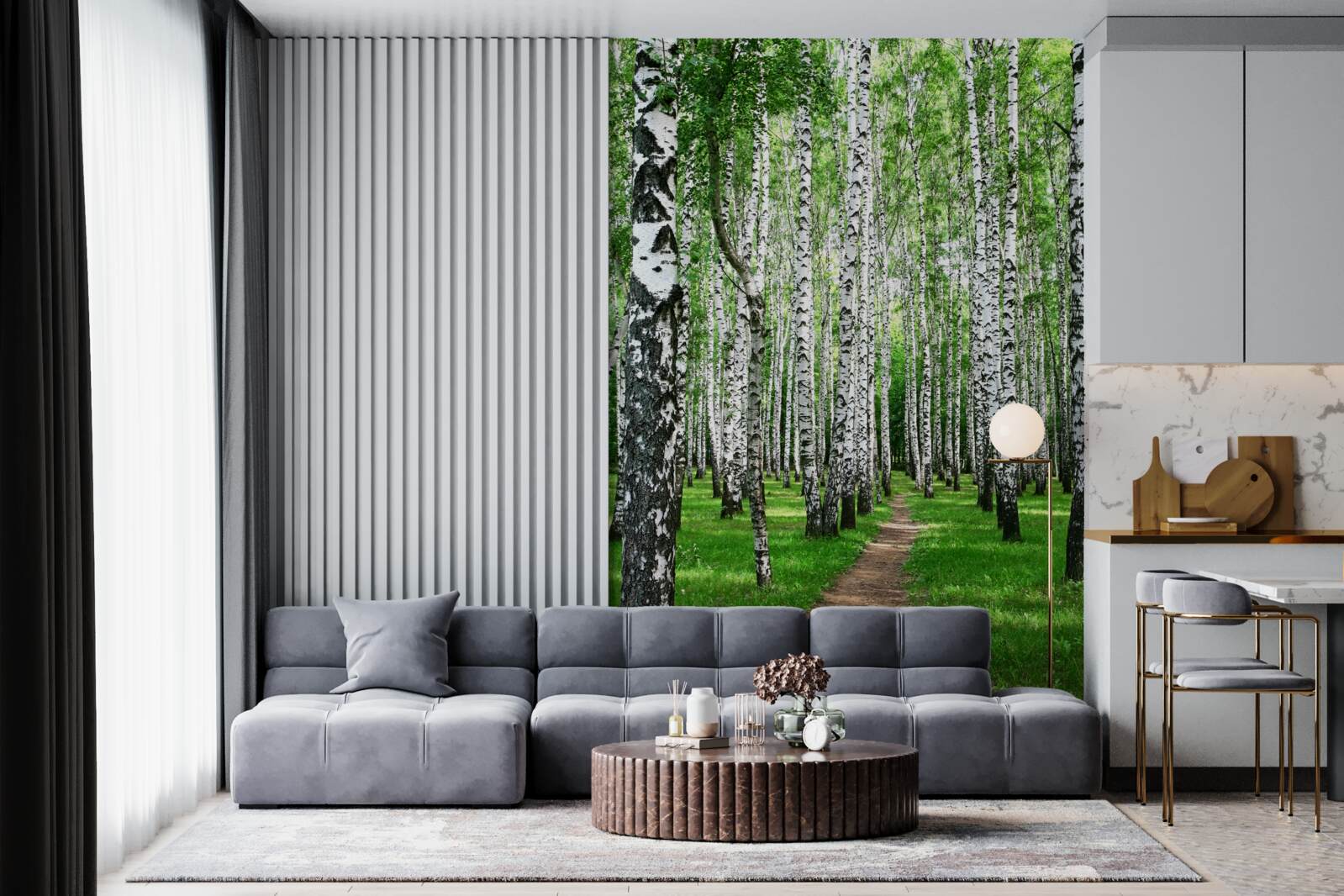 Fototapeta cesta medzi brezami