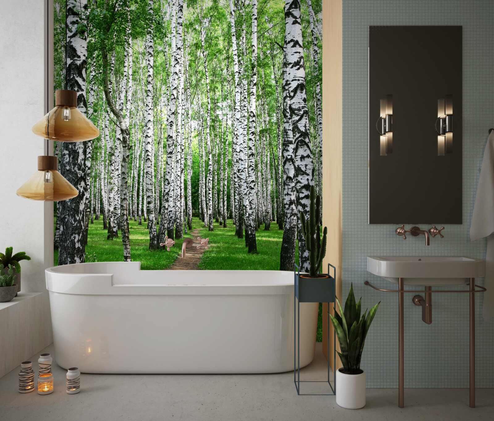 Fototapeta cesta medzi brezami