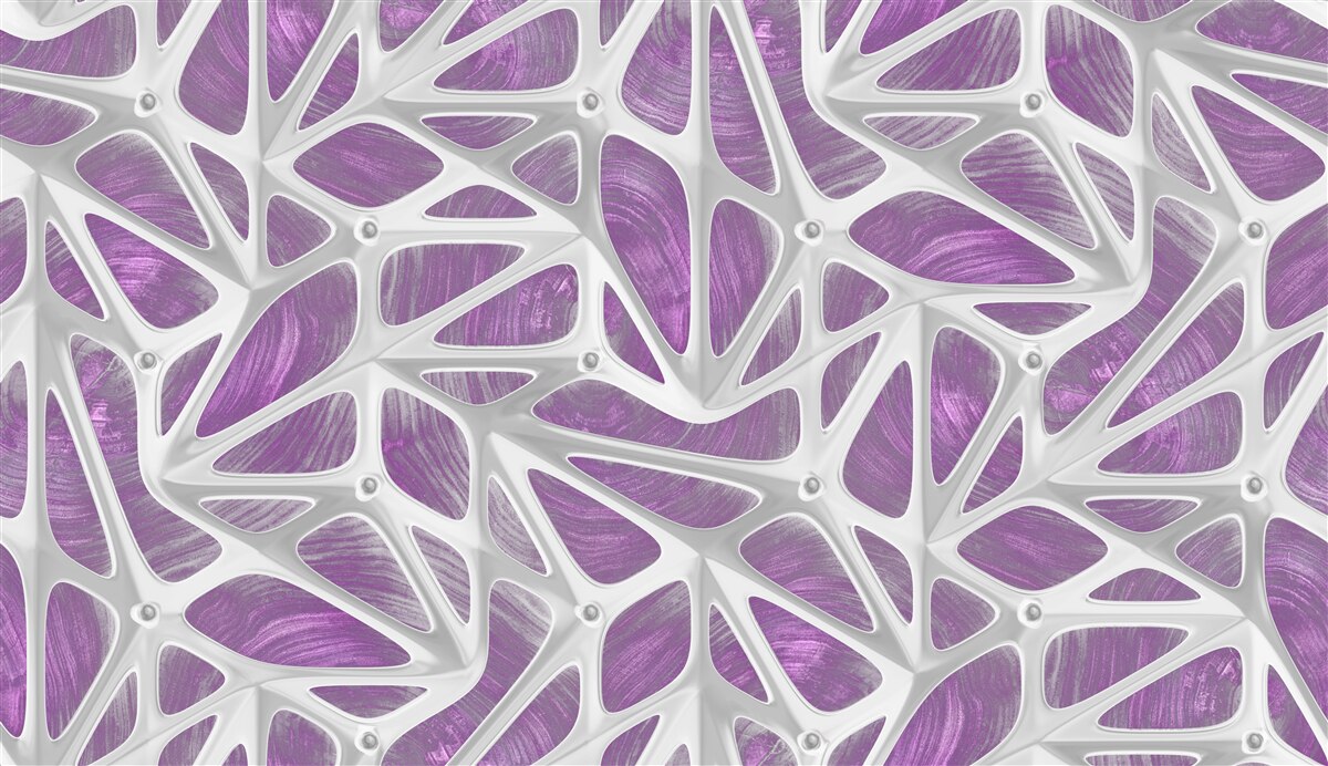 Fototapeta vzory v bielej a fialovej farbe