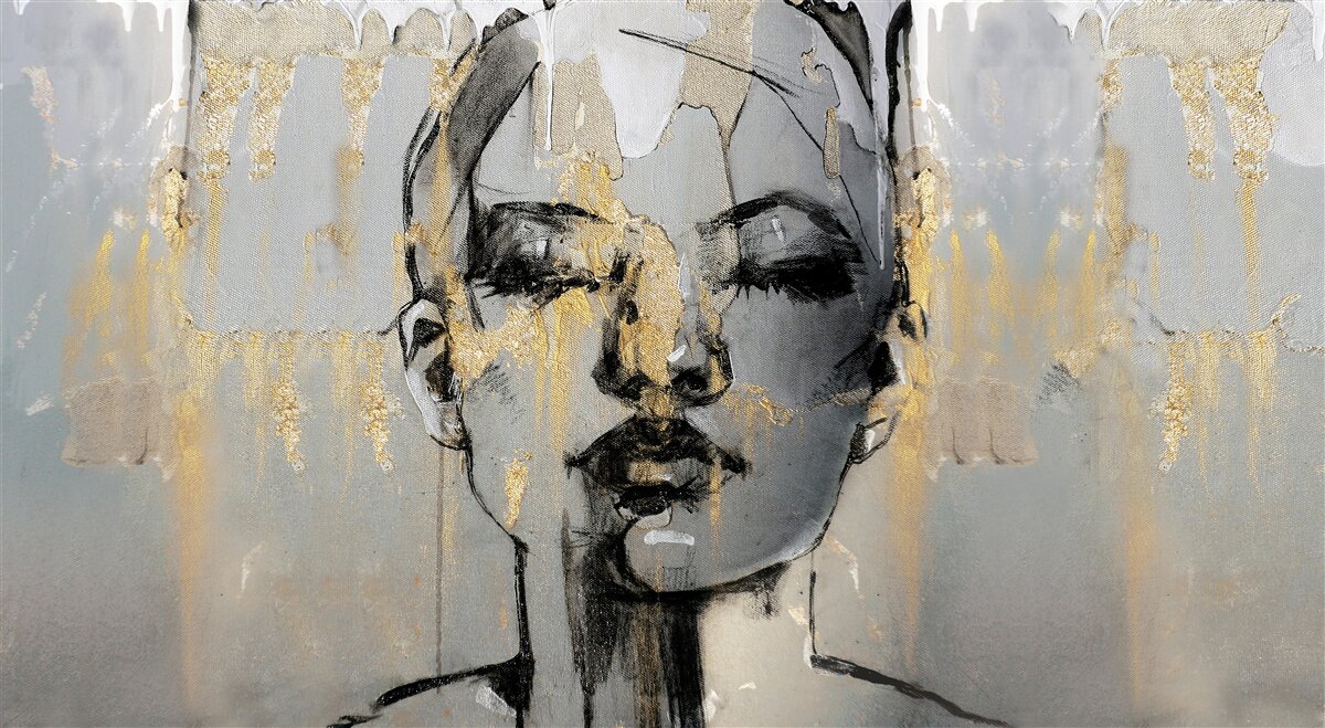 Fototapeta profilová fotka dievčaťa so zavretými očami