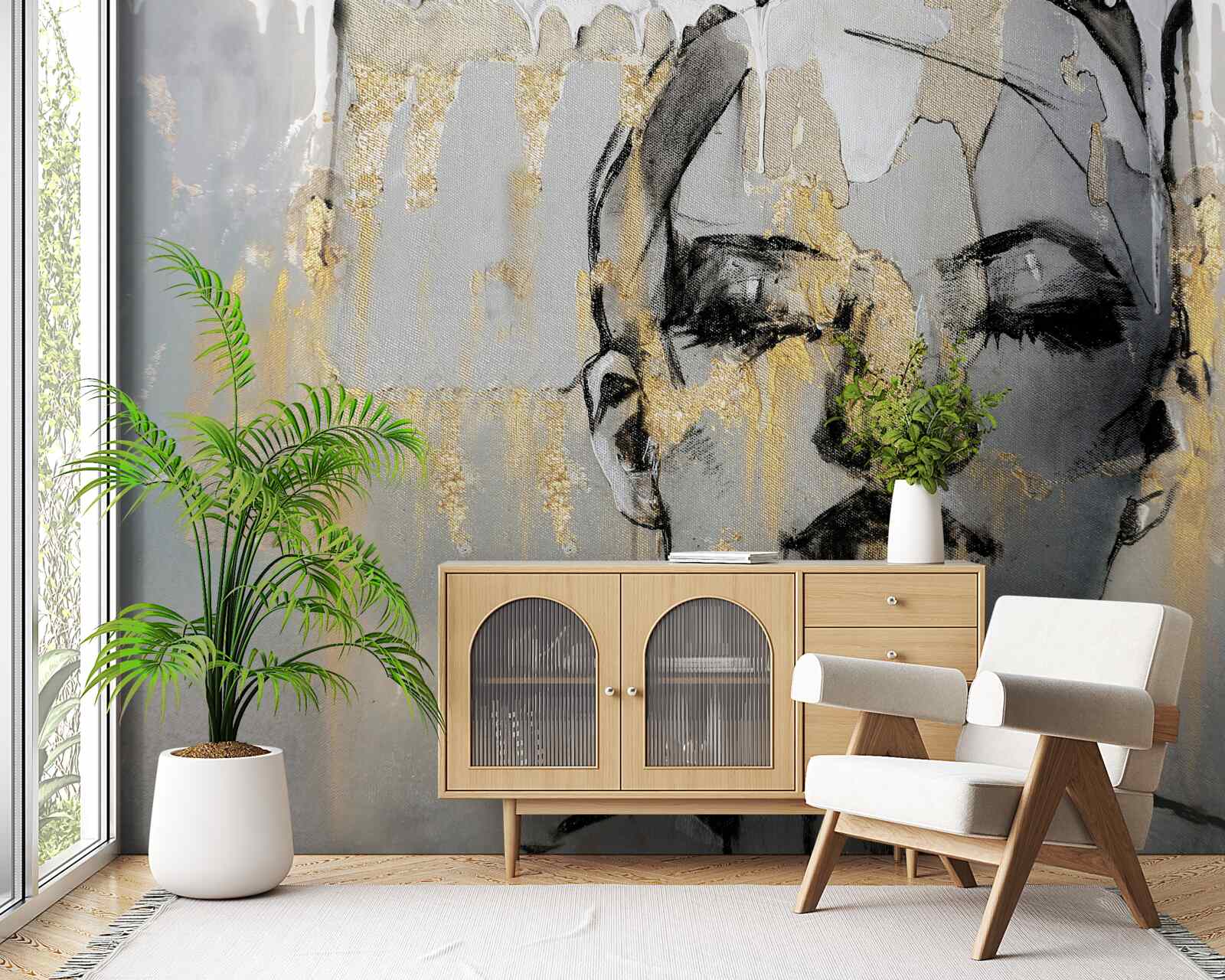 Fototapeta profilová fotka dievčaťa so zavretými očami