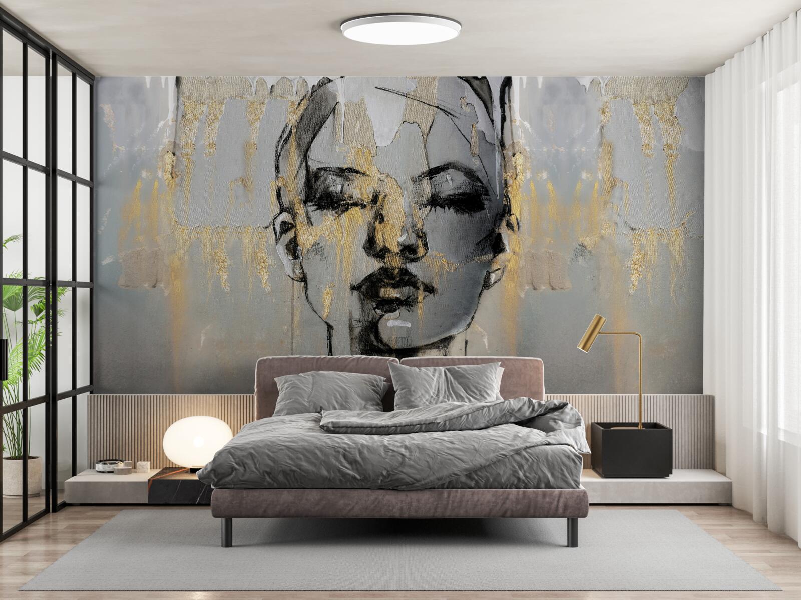 Fototapeta profilová fotka dievčaťa so zavretými očami