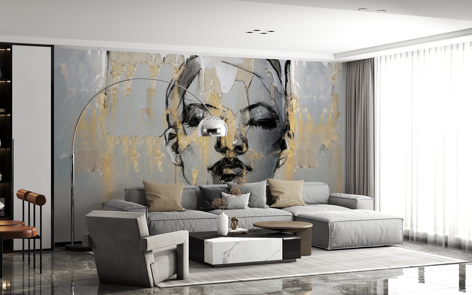 Fototapeta profilová fotka dievčaťa so zavretými očami