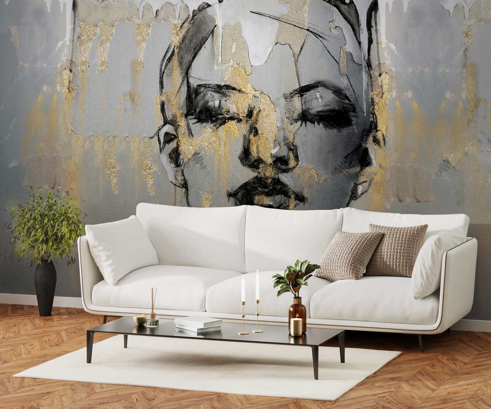 Fototapeta profilová fotka dievčaťa so zavretými očami