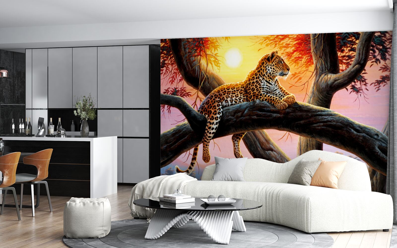 Fototapeta gepard sedí na strome