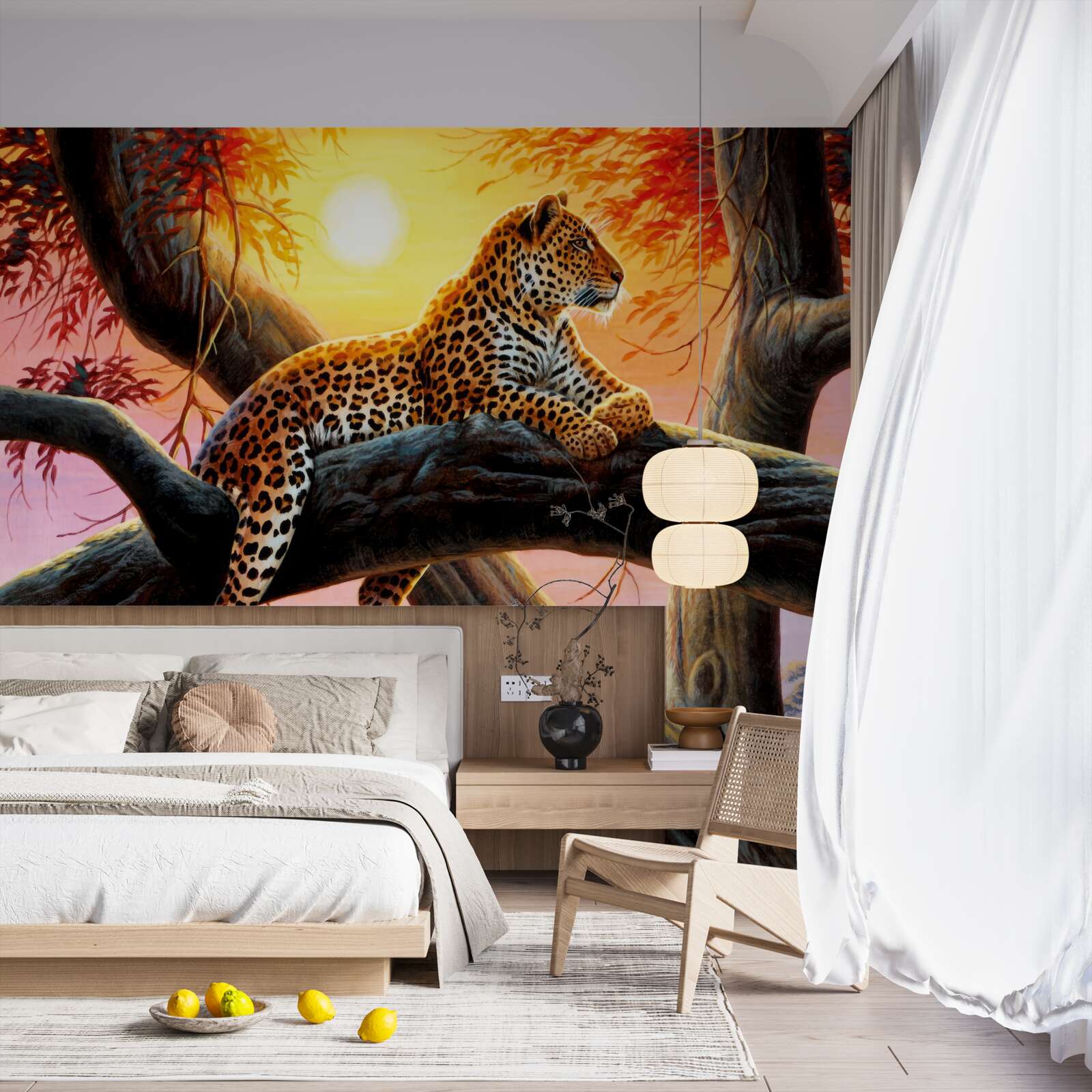 Fototapeta gepard sedí na strome