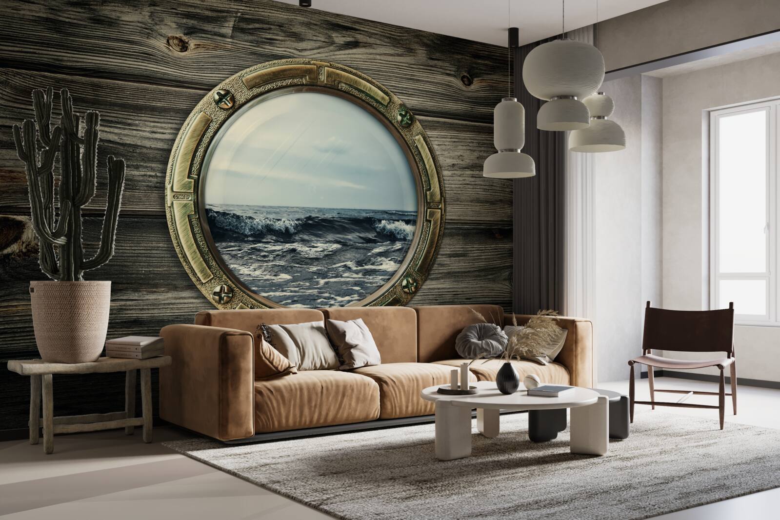 Fototapeta z okna kabíny je výhľad na oceán