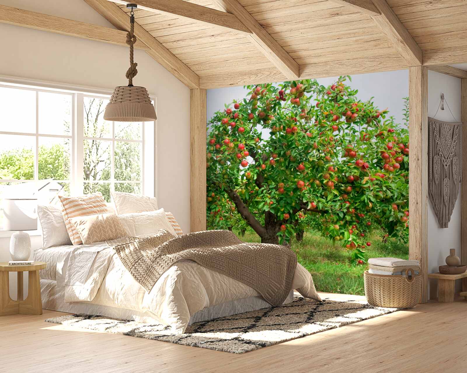 Fototapeta jabloň, ktorá rodila ovocie