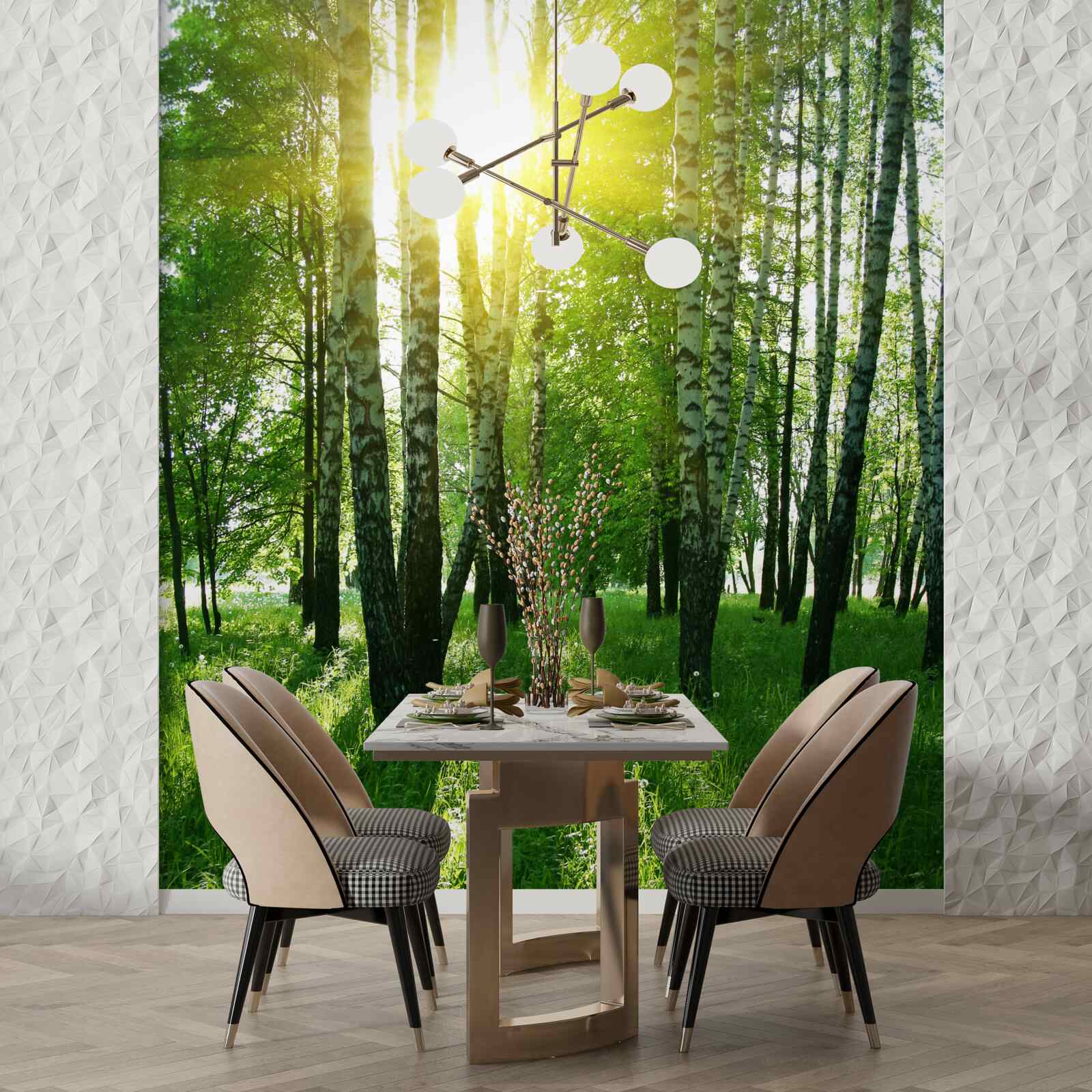 Fototapeta ráno v lese