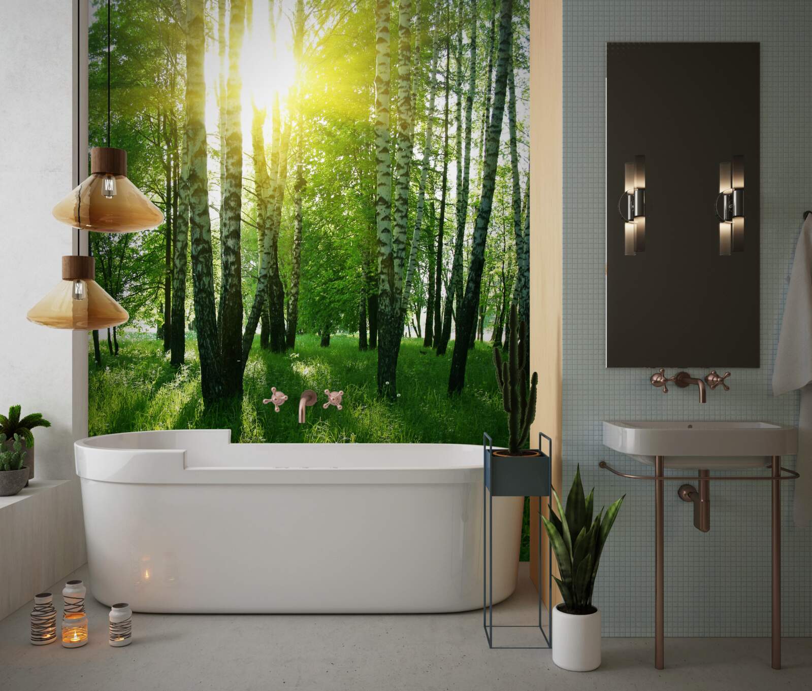 Fototapeta ráno v lese