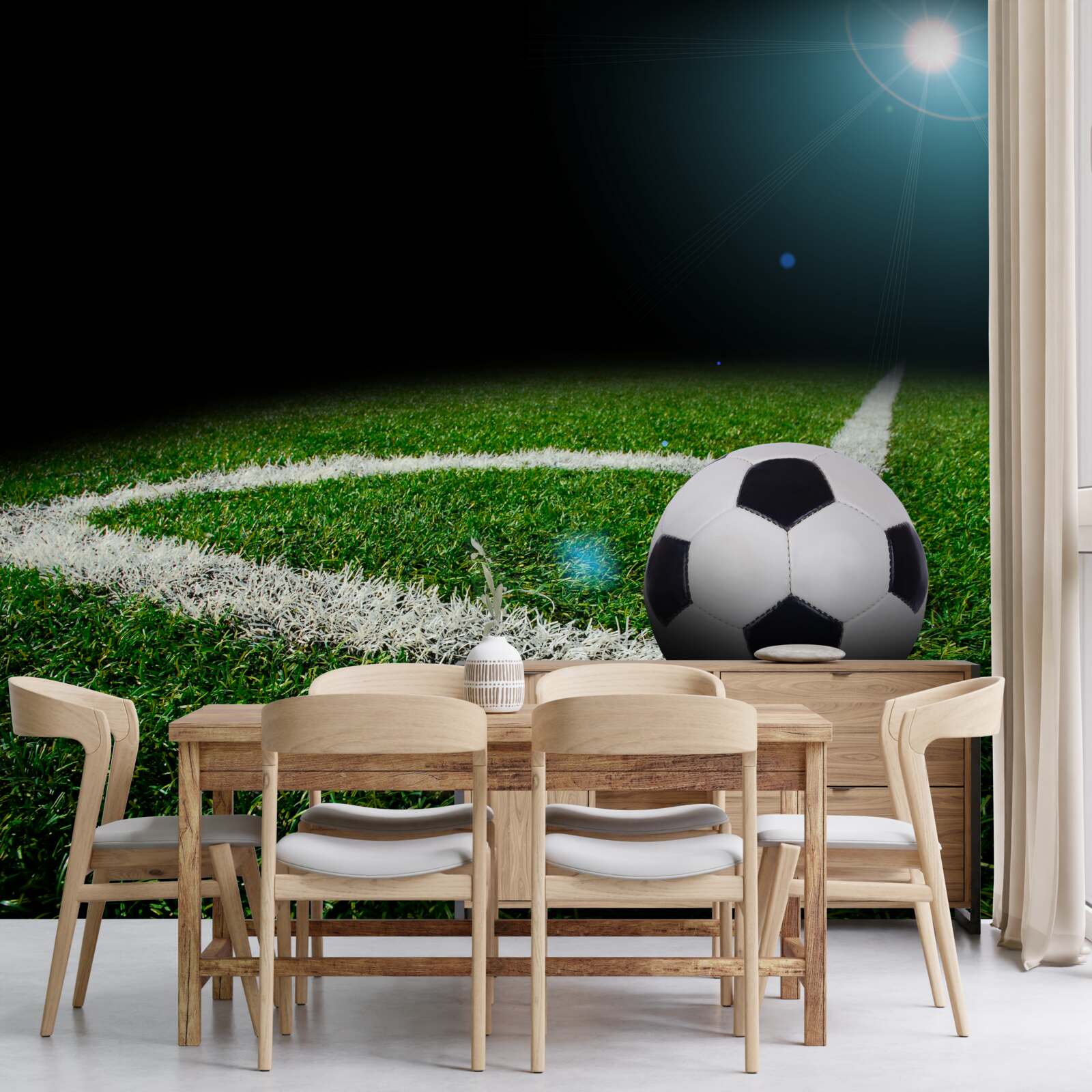 Fototapeta futbal na trávniku