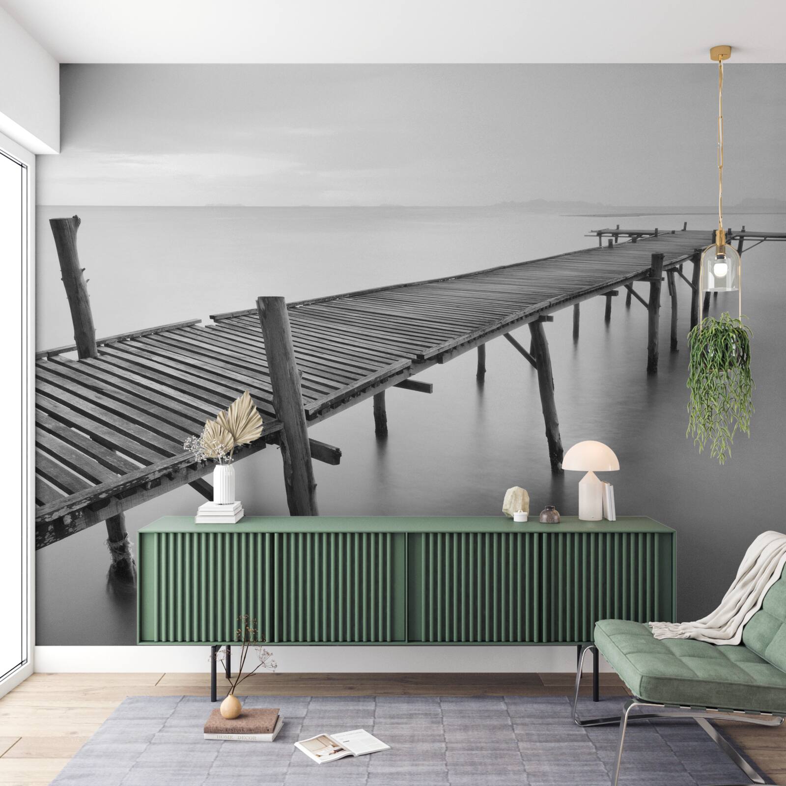 Fototapeta dlhý plávajúci most