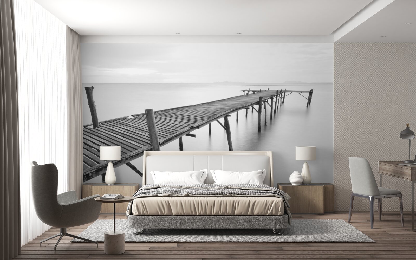 Fototapeta dlhý plávajúci most