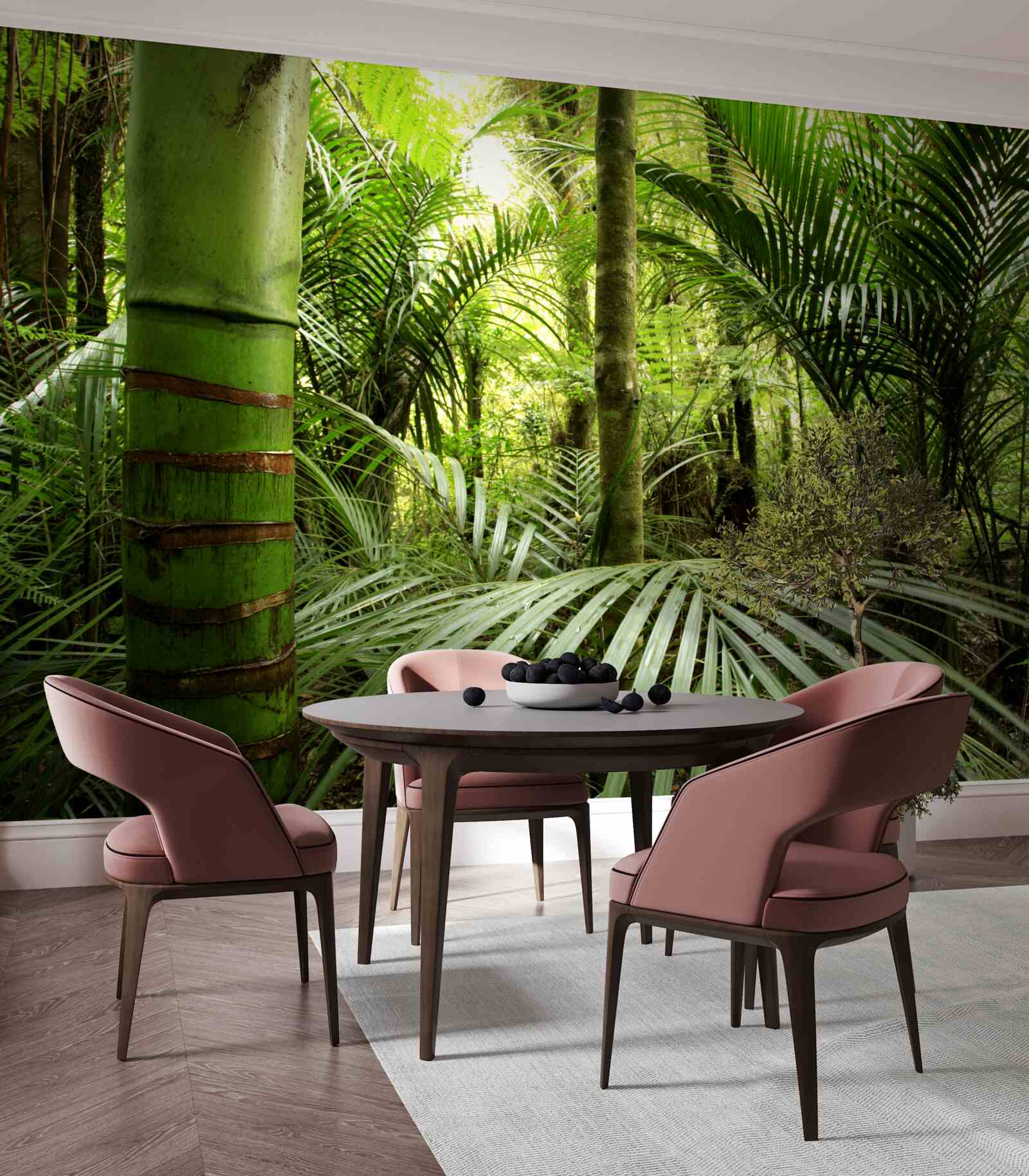 Fototapeta veľké rastliny v zelenej húštine