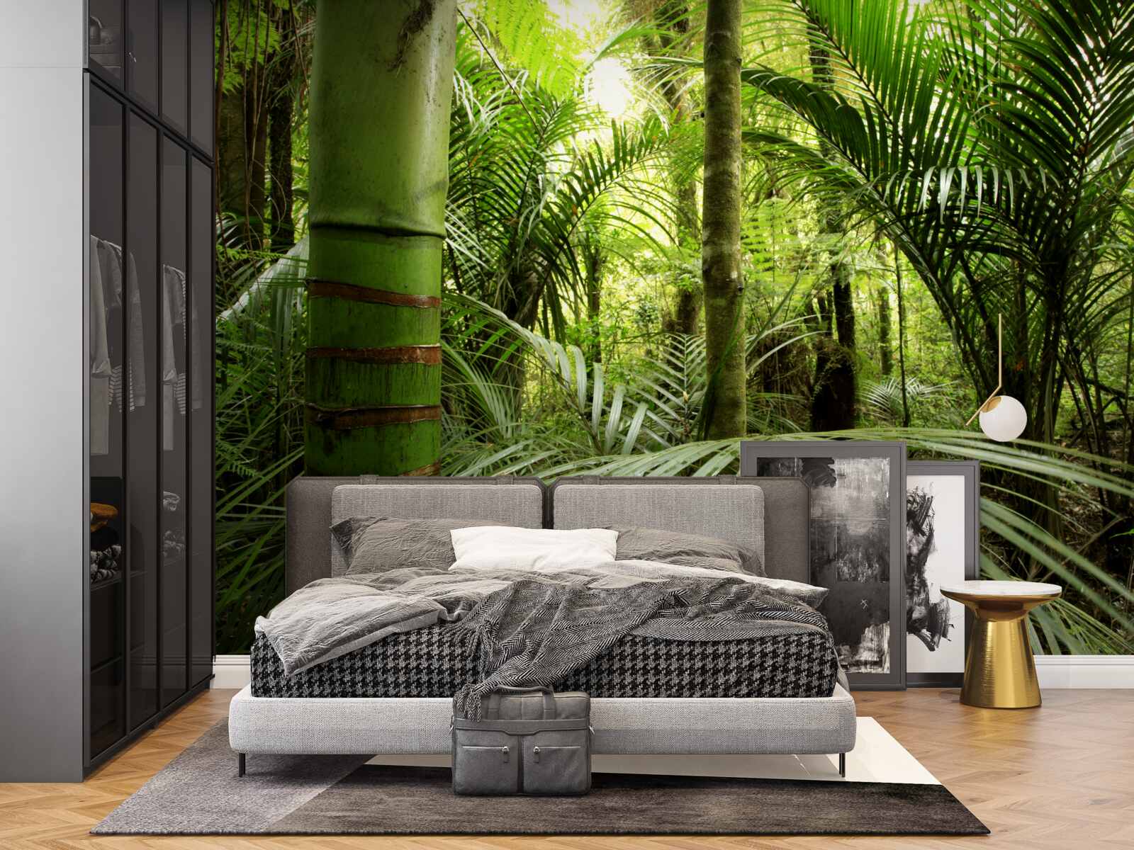 Fototapeta veľké rastliny v zelenej húštine