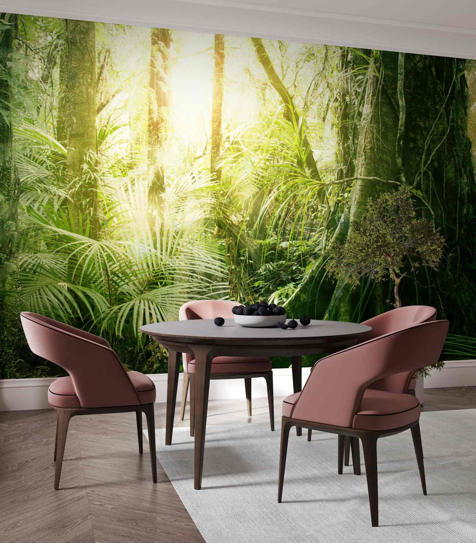 Fototapeta lúče svetla prenikajúce do rozprávkového lesa