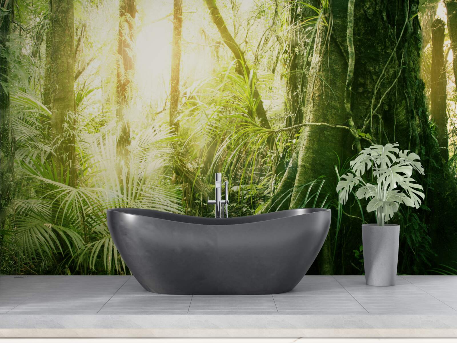 Fototapeta lúče svetla prenikajúce do rozprávkového lesa