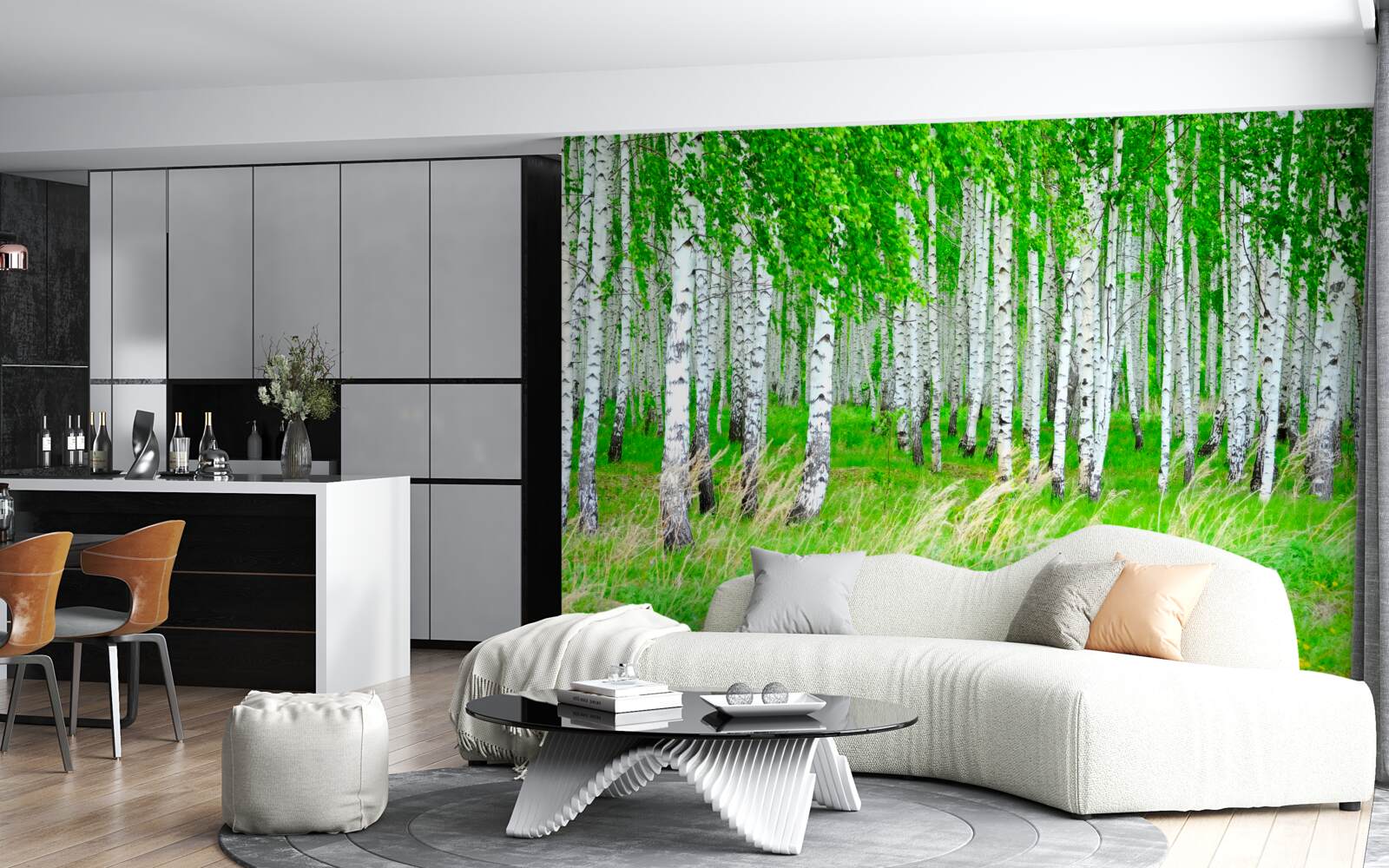 Fototapeta pole s brezami v pozadí