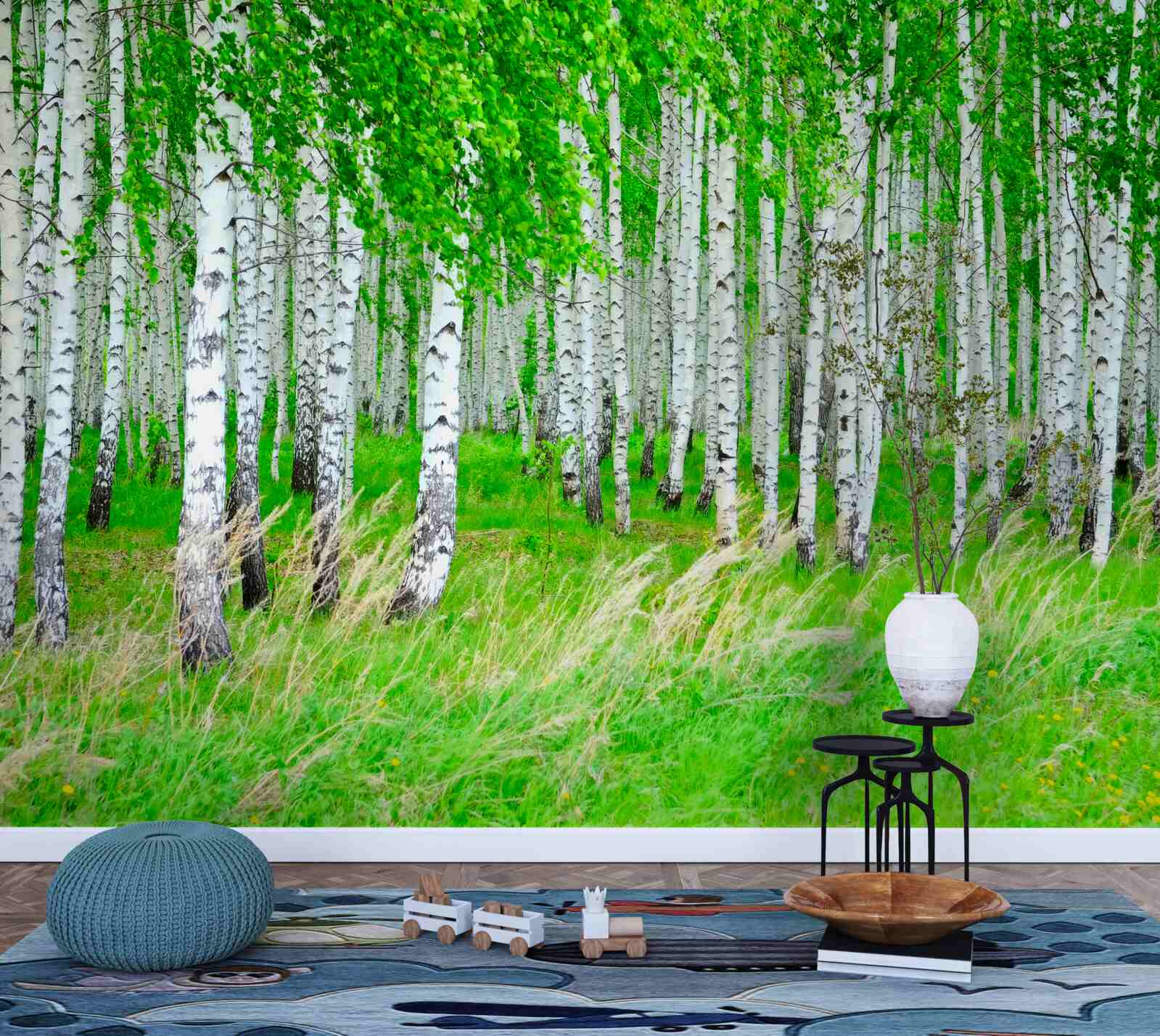 Fototapeta pole s brezami v pozadí