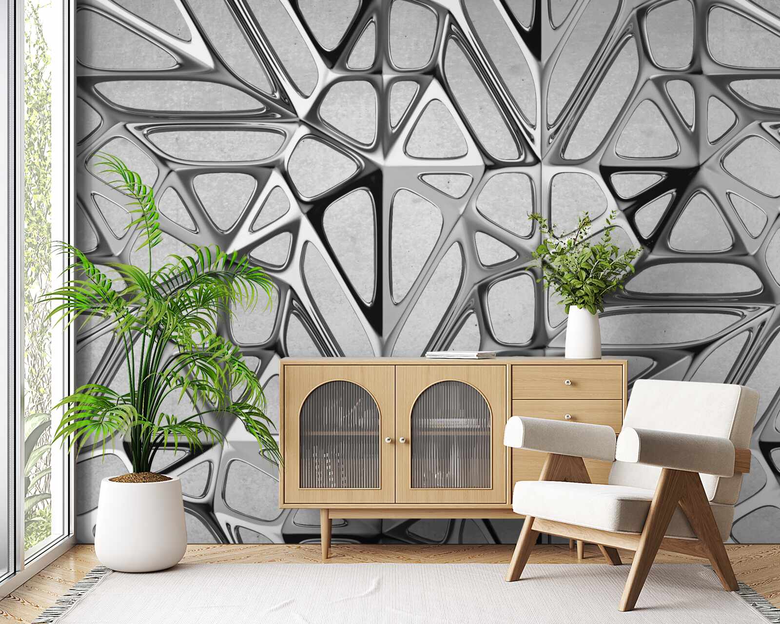 Fototapeta šedá kovová abstrakcia