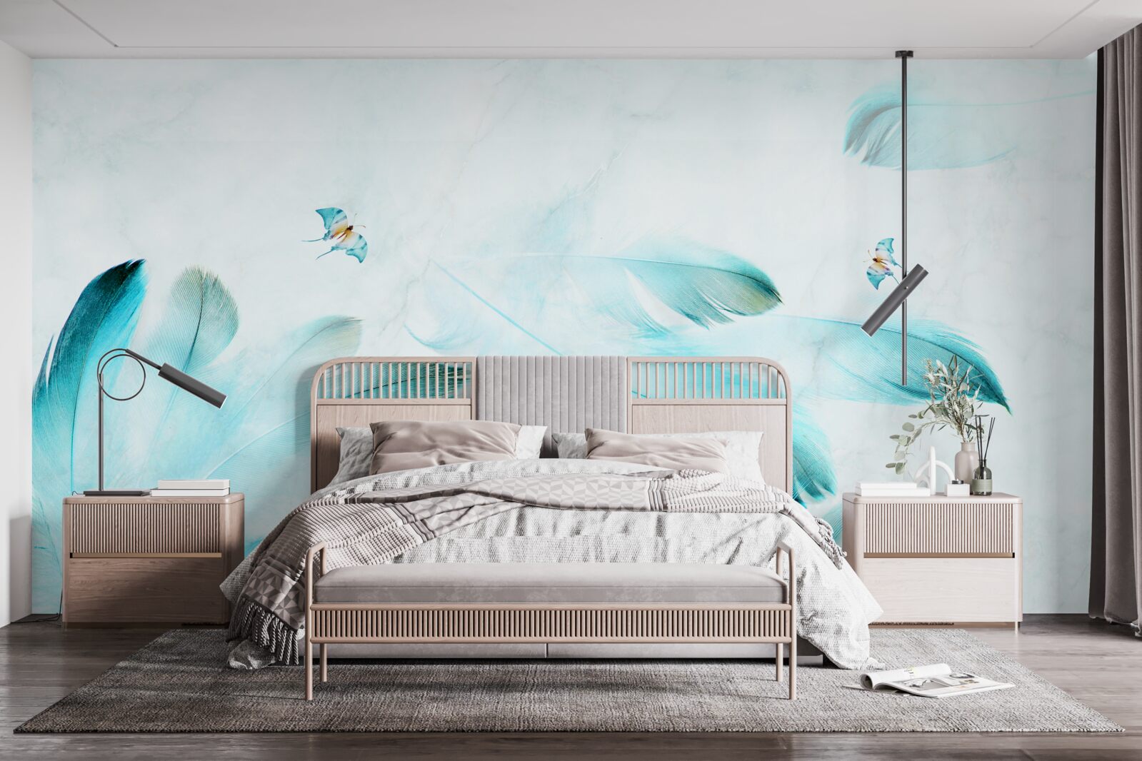 Fototapeta svetlomodré perie