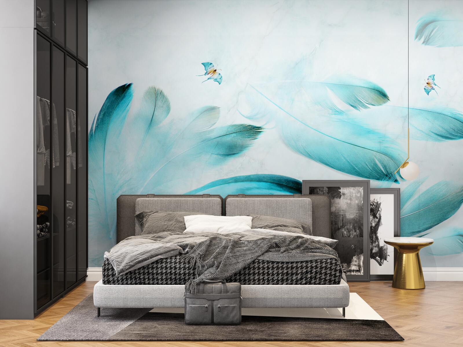 Fototapeta svetlomodré perie