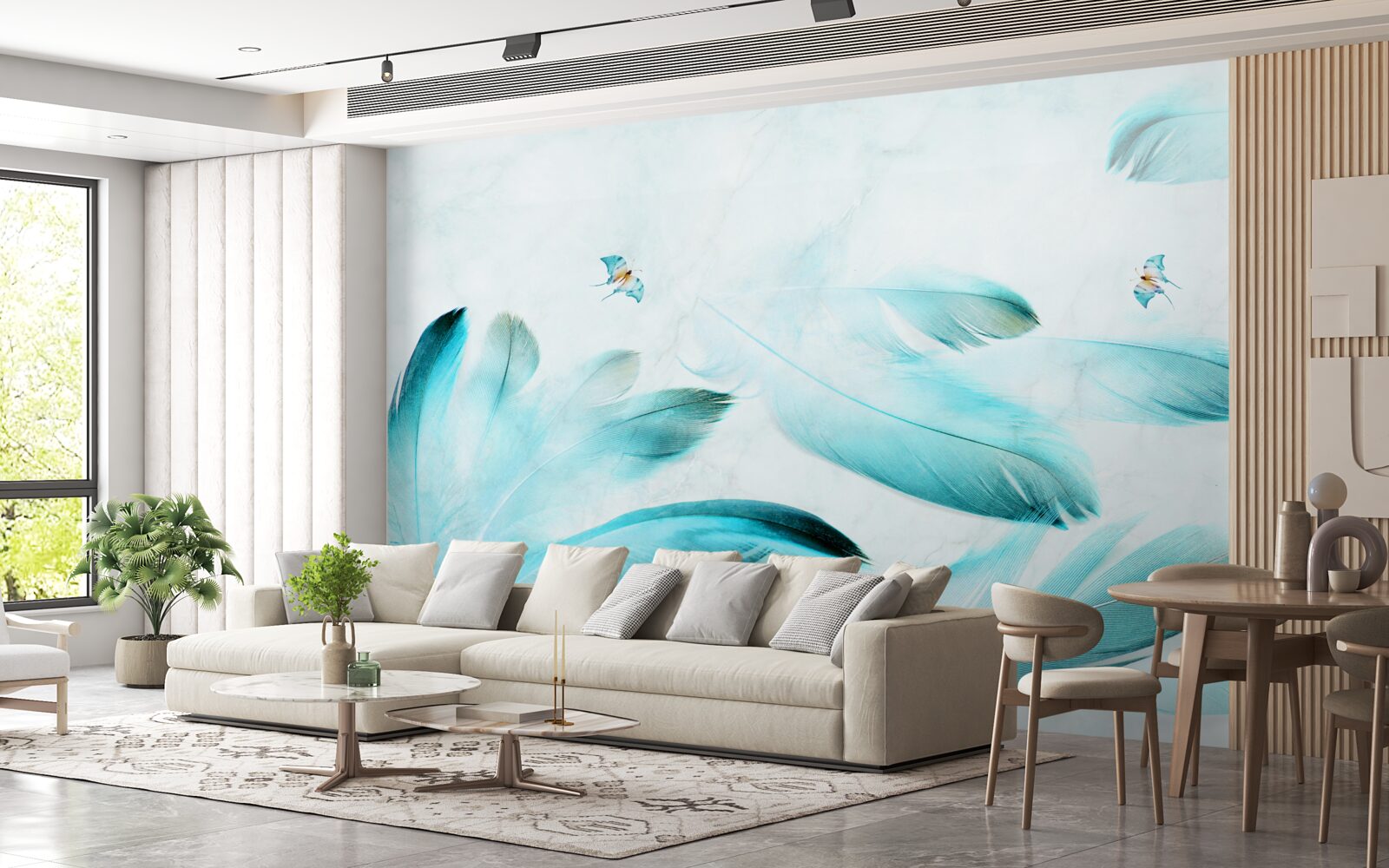 Fototapeta svetlomodré perie