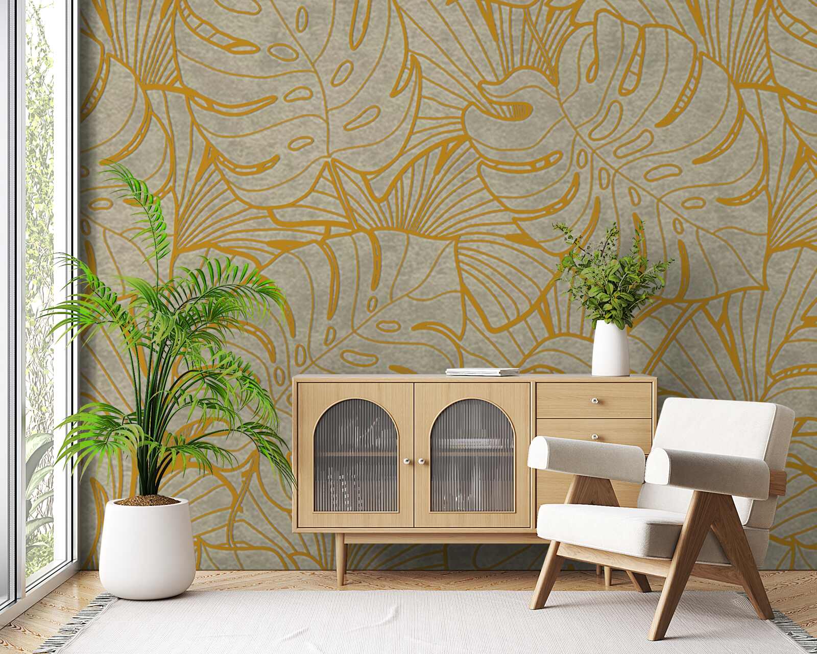 Fototapeta obrysy veľkých listov