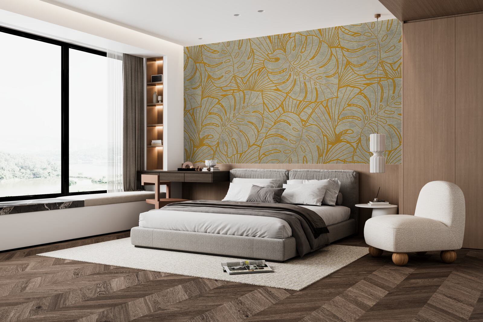 Fototapeta obrysy veľkých listov