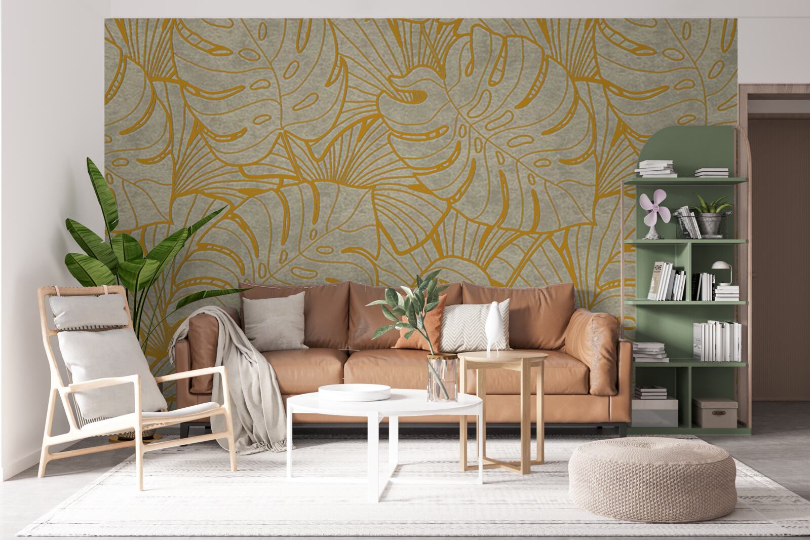 Fototapeta obrysy veľkých listov