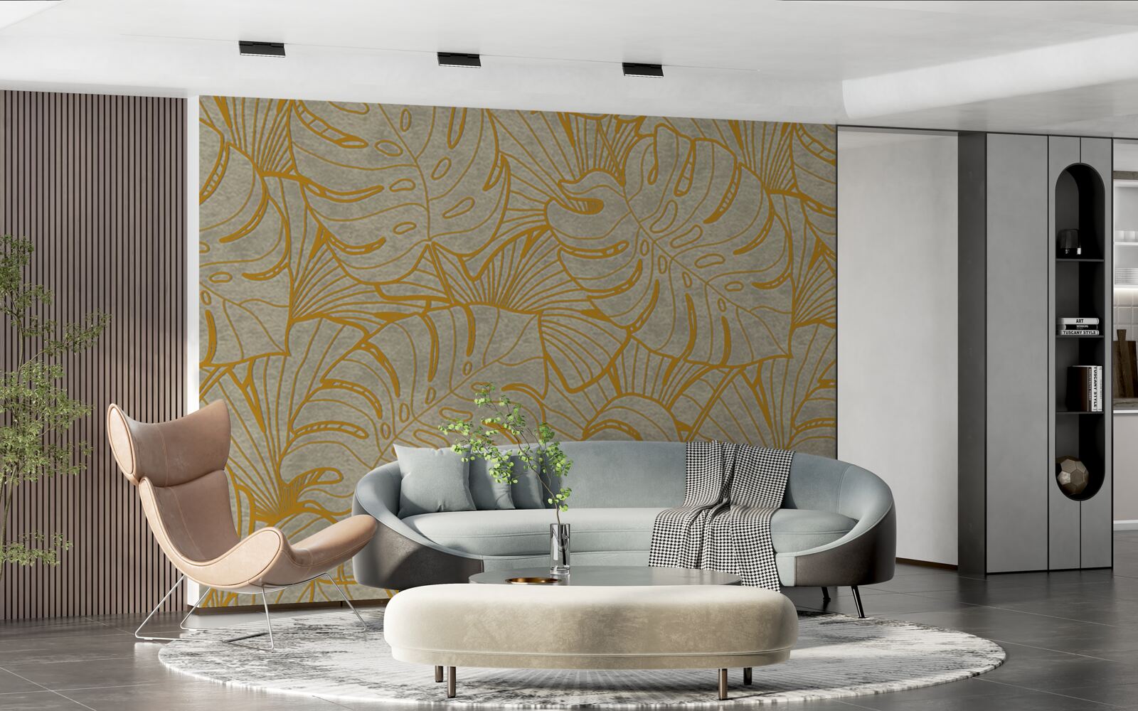 Fototapeta obrysy veľkých listov